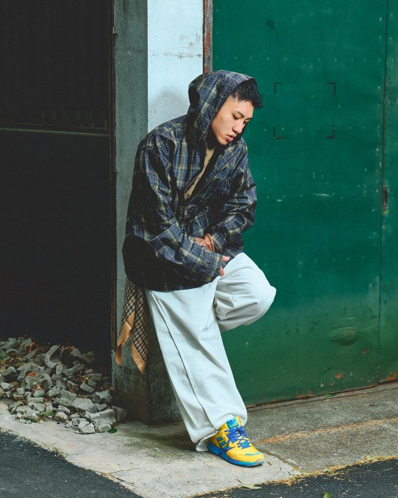 aoyuuu YUTA MATSUOKA baggy pants /compressed wool jersey (dark gray)の